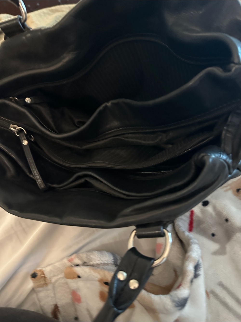 GIUDI Italy Black Leather Handbag/Tote - Picture 8 of 12